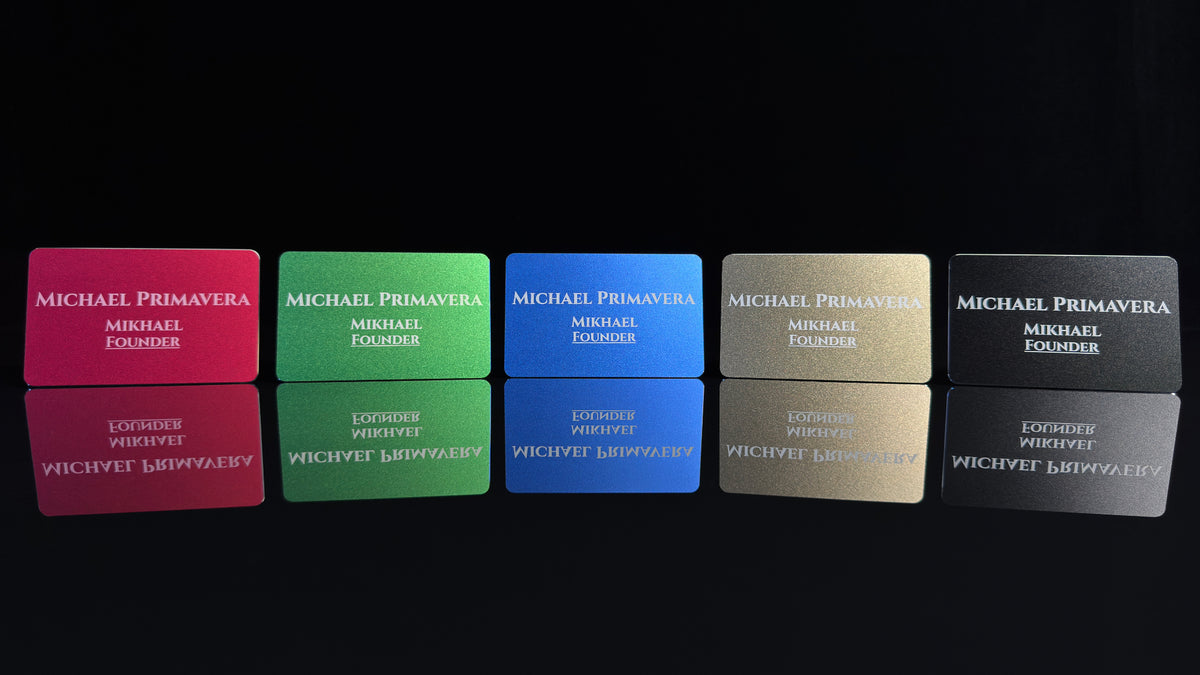 QR Contact Card - Laser-Engraved, Anodized Aluminum