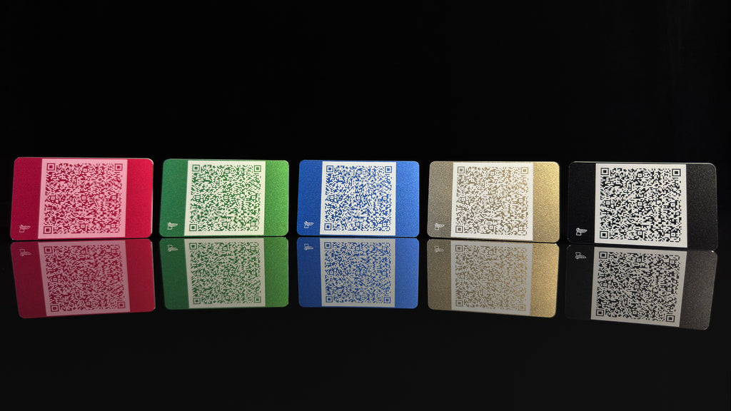 QR Contact Card - Laser-Engraved, Anodized Aluminum