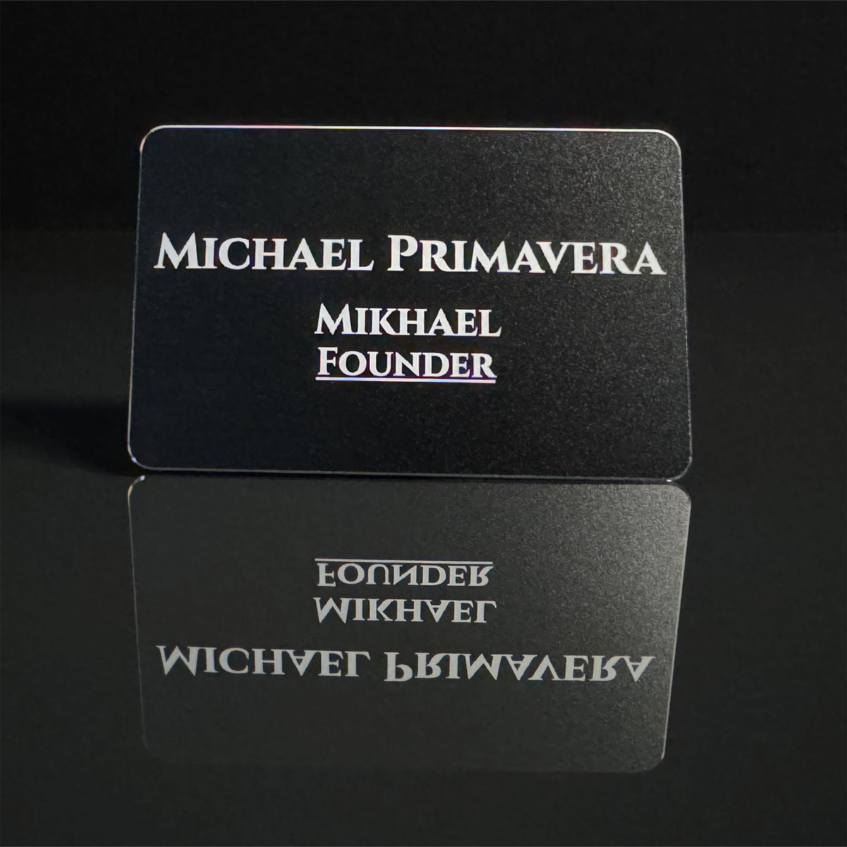 QR Contact Card - Laser-Engraved, Anodized Aluminum