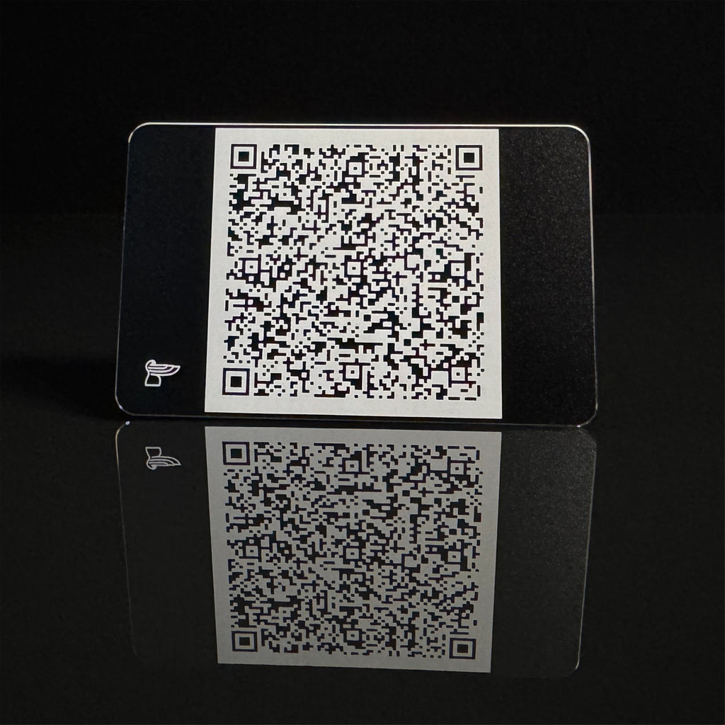 QR Contact Card - Laser-Engraved, Anodized Aluminum