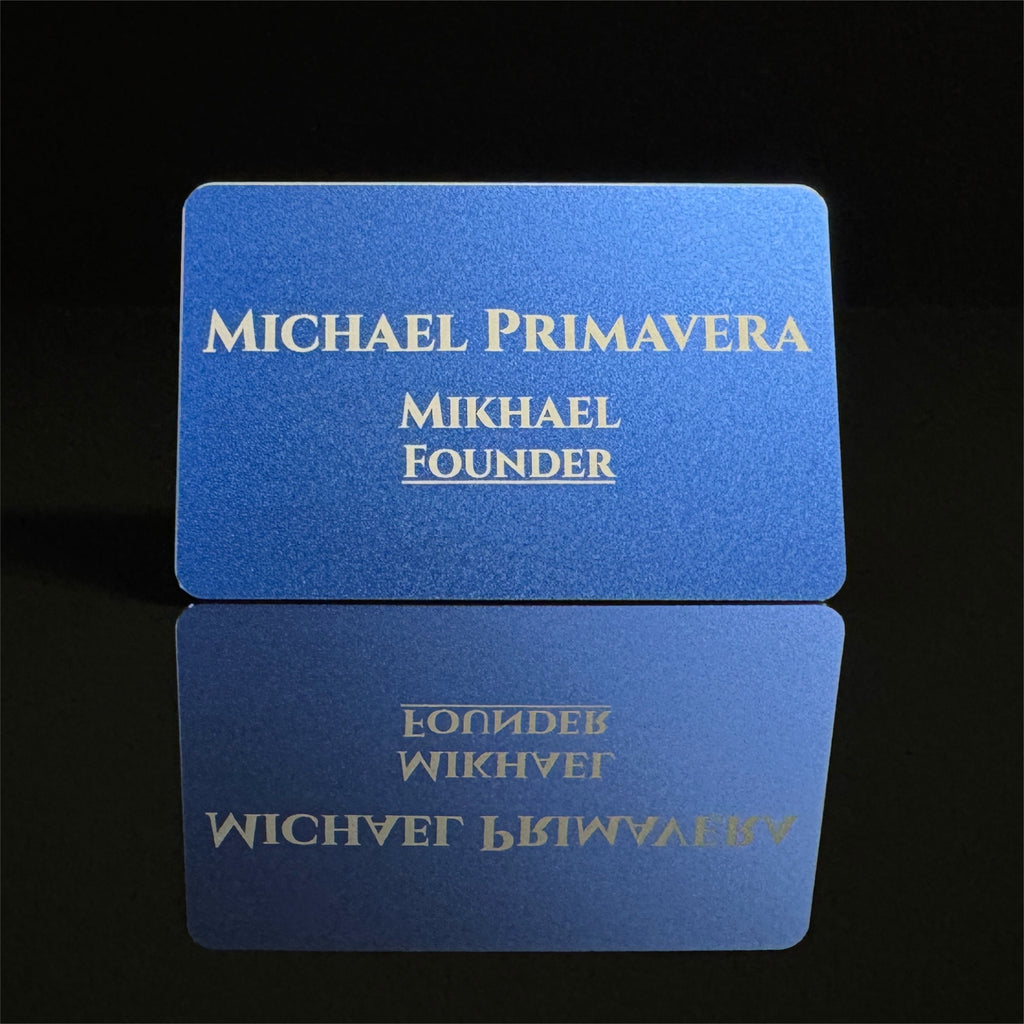 QR Contact Card - Laser-Engraved, Anodized Aluminum
