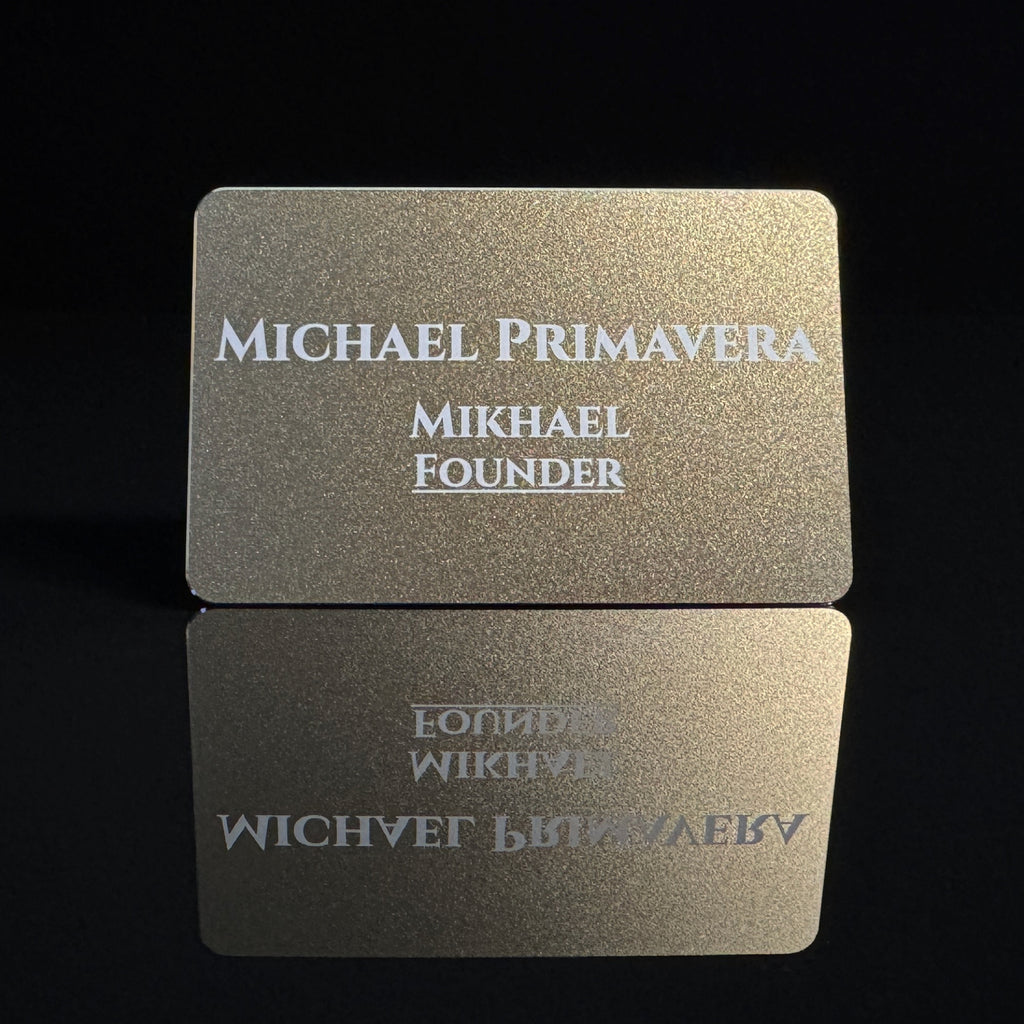 QR Contact Card - Laser-Engraved, Anodized Aluminum