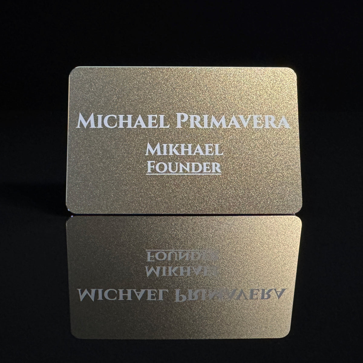 QR Contact Card - Laser-Engraved, Anodized Aluminum