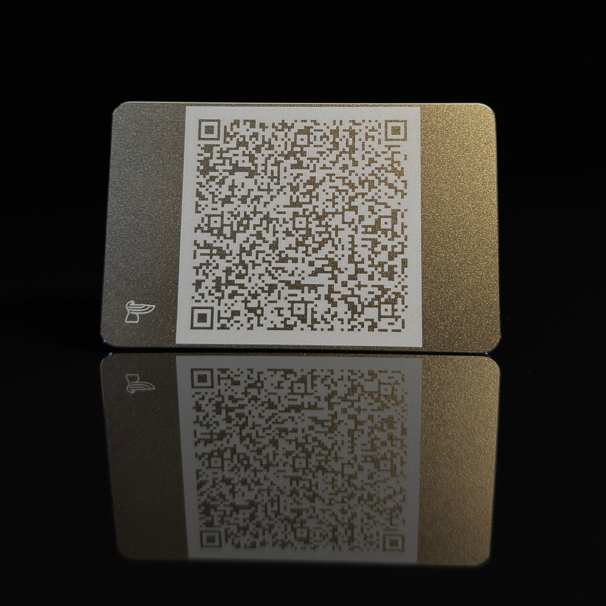QR Contact Card - Laser-Engraved, Anodized Aluminum