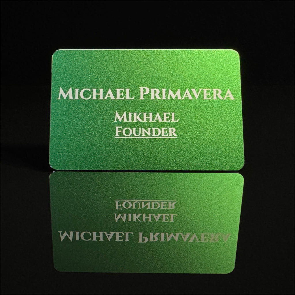 QR Contact Card - Laser-Engraved, Anodized Aluminum