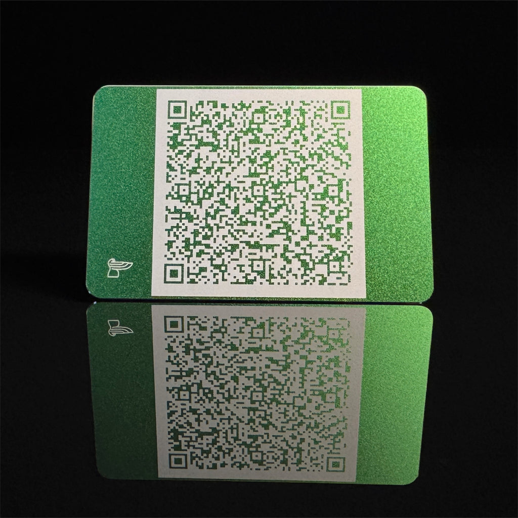 QR Contact Card - Laser-Engraved, Anodized Aluminum