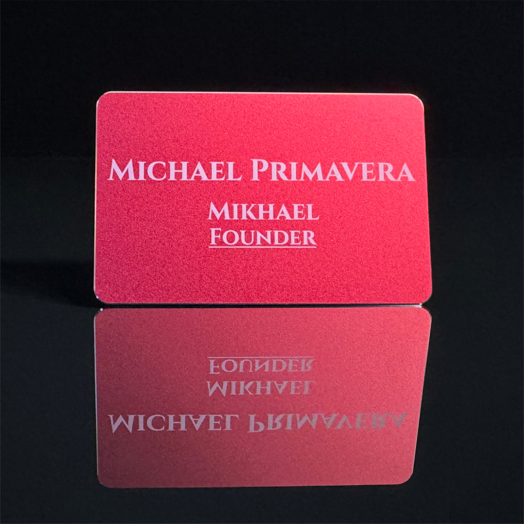 QR Contact Card - Laser-Engraved, Anodized Aluminum